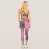 Leggings Capri rose gris clair de lune ombre (Verso)