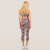 Leggings Capri Rose Lotus Water Lily (Verso)