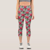 Leggings Capri Rose Lotus Water Lily (Recto)