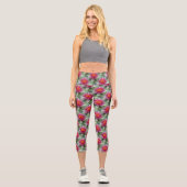 Leggings Capri Rose Lotus Water Lily (Recto)