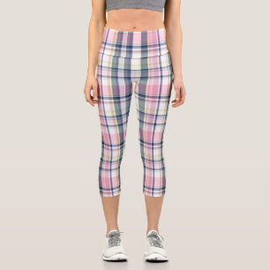 Leggings Capri Rose Navy Vert Blanc Prépa Madras #3