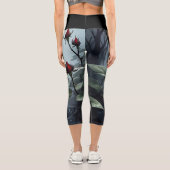 Leggings Capri Rose noire sinistre (Verso)