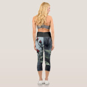 Leggings Capri Rose noire sinistre (Verso)