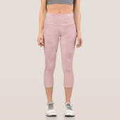 Leggings Capri Rose Pâle Uni Texturé (Recto)