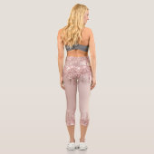 Leggings Capri rose Parties scintillant or avec te (Verso)