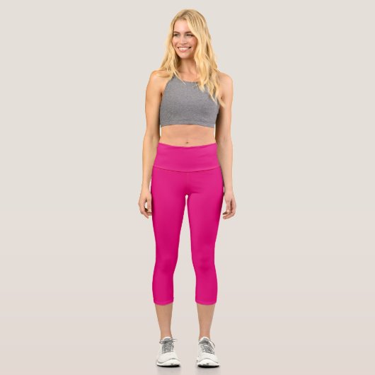 Leggings Capri Rosé profond (Recto)