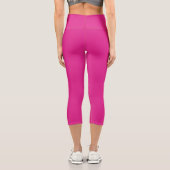Leggings Capri rose vif néon | rose solide (Verso)