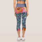 Leggings Capri Roses mosaïques (Verso)
