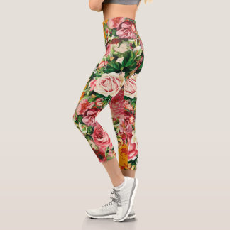 Leggings Capri Roses rétro - les Roses sont rouges - Chaussettes