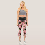 Leggings Capri Roses roses roses et arlequin (Recto)