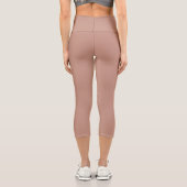 Leggings Capri Rosy Brown uni couleur plaine (Verso)