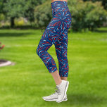 Leggings Capri Rouge Blanc Bleu Feu d'artifice 4 juillet patrioti<br><div class="desc">Des leggings festifs et amusants avec un feu d'artifice rouge blanc et bleu. Parfait pour votre fête 4 juillet,  événement patriotique ou simplement entraînement quotidien à la salle de gym. Également idéal pour les tournois ou les événements sportifs - match avec votre partenaire ou équipe.</div>