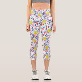 Leggings Capri Rouge Blanc Bleu Feu d'artifice Patriotique Pickle (Recto)