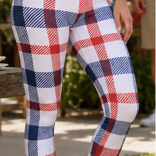 LEGGINGS CAPRI "ROUGE, BLANC & BLEU" PERSONNALISER TAILLE HAUTE