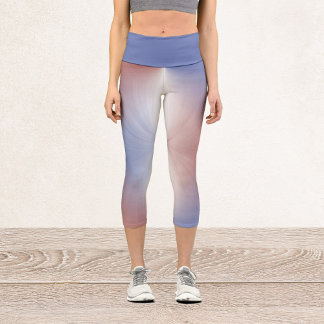 Leggings Capri Rouge, blanc et bleu