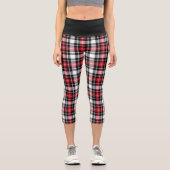 Leggings Capri Rouge blanc noir Plat (Recto)