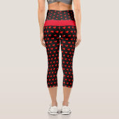 Leggings Capri Rouge Coeur Fun Balloon Motif Black Modern (Verso)