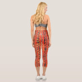 Leggings Capri Rouge de la forêt de bouleaux (Verso)