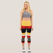 Leggings Capri Rouge jaune (Recto)