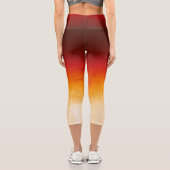 Leggings Capri Rouge Jaune Blanc rustique ombre (Verso)