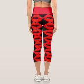 LEGGINGS CAPRI ROUGE LIPS KISS CAPRI YOGA LEGINGS (Verso)