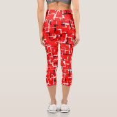 Leggings Capri Rouge noir (Verso)