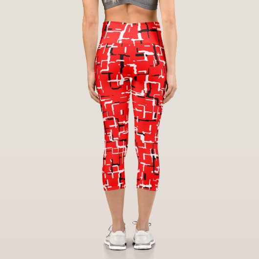 Leggings Capri Rouge noir (Verso)