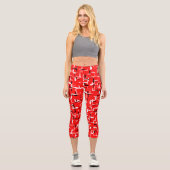 Leggings Capri Rouge noir (Recto)