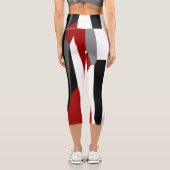 Leggings Capri Rouge Noir et Blanc (Verso)