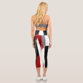 Leggings Capri Rouge Noir et Blanc (Verso)