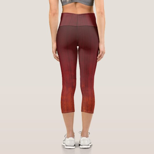 Leggings Capri Rouge Orange ombre rustique rayé (Verso)