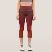 Leggings Capri Rouge Orange ombre rustique rayé (Recto)