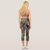 Leggings Capri Rouge Poinsettia Fleur Mandala (Verso)