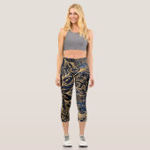 Leggings Capri Rouge Poinsettia Fleur Mandala (Recto)