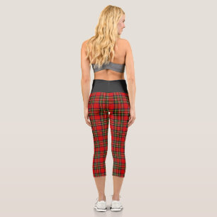 Leggings Capri Royal Stewart Clan Tartan Plaid