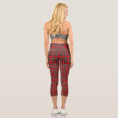 Leggings Capri Royal Stewart Tartan Plaid Scottish Motif (Verso)