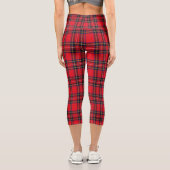 Leggings Capri Royal Stewart tartan rouge noir plaid (Verso)