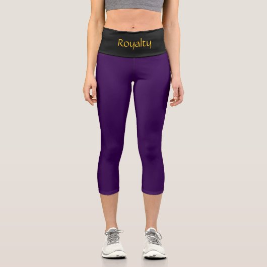 Leggings Capri "ROYALTY" Custom High-Waisted Capri Pants (Recto)