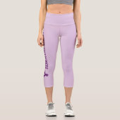 Leggings Capri Ruban de sensibilisation Lupus pourpre (Recto)