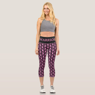 Leggings Capri Ruban rose conscience cancer du sein guerrier pers