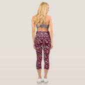 Leggings Capri Rubies rouges Argent & Gemmes Diamants (Verso)