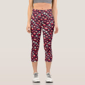 Leggings Capri Rubies rouges Argent & Gemmes Diamants (Recto)