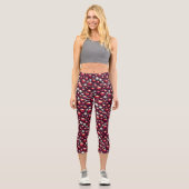Leggings Capri Rubies rouges Argent & Gemmes Diamants (Recto)