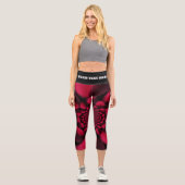 Leggings Capri Ruby Red Petal noir (Recto)