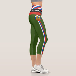 Leggings Capri Russie & Russie Drapeau mode, Fitness, Armée Sport