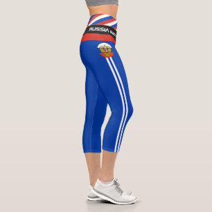 Leggings Capri Russie & Russie Drapeau mode, Fitness, Sport Ca