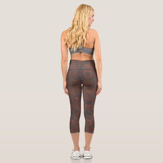 Leggings Capri Rust Géométrique (Verso)