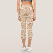 Leggings Capri Rustic Antique Musical Notes (Verso)