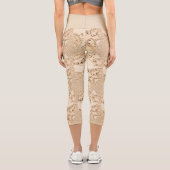 Leggings Capri Rustic Antique Musical Notes (Verso)