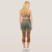 Leggings Capri Rusty, Verdigris, Grunge Steampunk (Verso)
